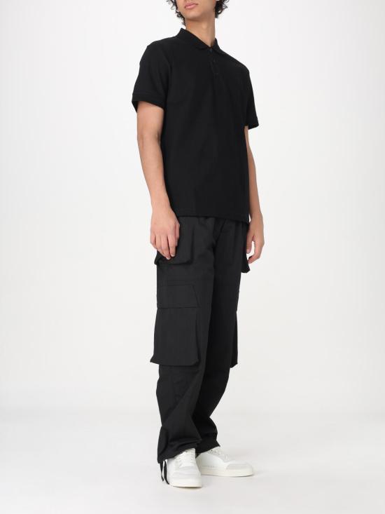 25FW 버버리 코튼 로고 폴로 셔츠 8084010 Black - BURBERRY