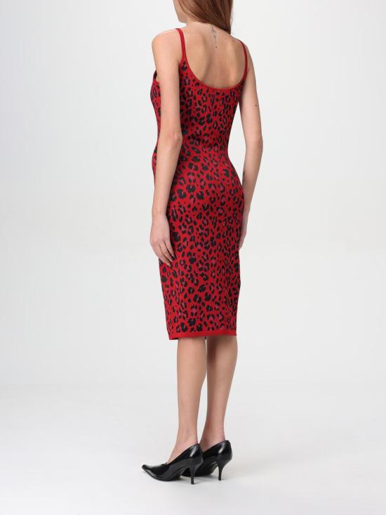 24FW 베르사체 미디 원피스 10113961A12236 1RB30 Red - VERSACE