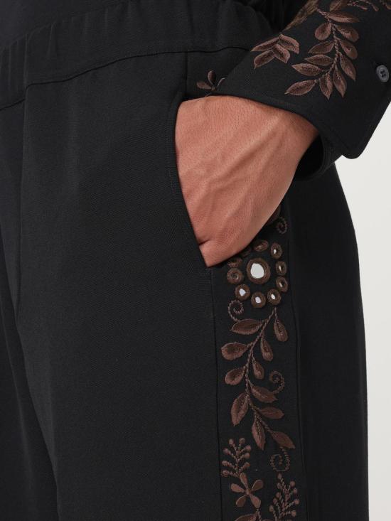 24FW 웨일즈보너 스트레이트 팬츠 WA24TR11WV03 900 Black - WALES BONNER