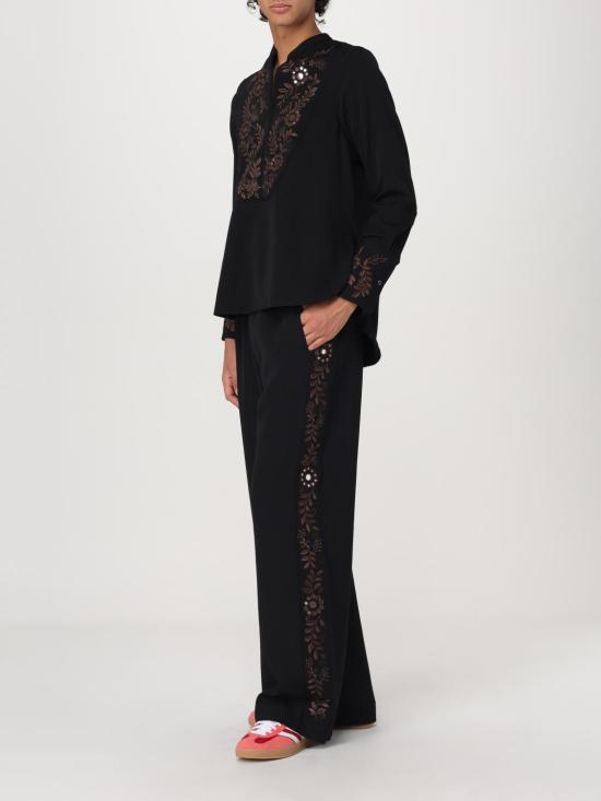 24FW 웨일즈보너 스트레이트 팬츠 WA24TR11WV03 900 Black - WALES BONNER