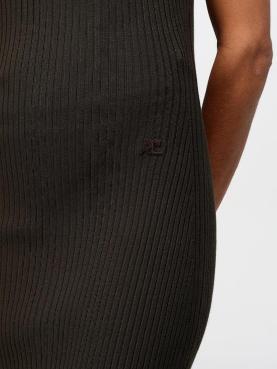 25FW 쿠레쥬 롱 원피스 324MRO469FI0001 1093 Brown - COURREGES