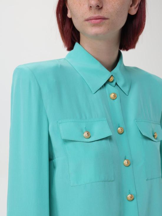 24FW 발망 블라우스 DF1HS050SD42 7CN Blue - BALMAIN