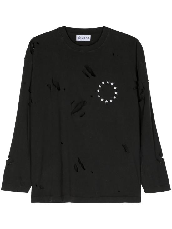  에뛰드스튜디오 긴팔 티셔츠 ETDU241PRTS002BK BLACK DOM