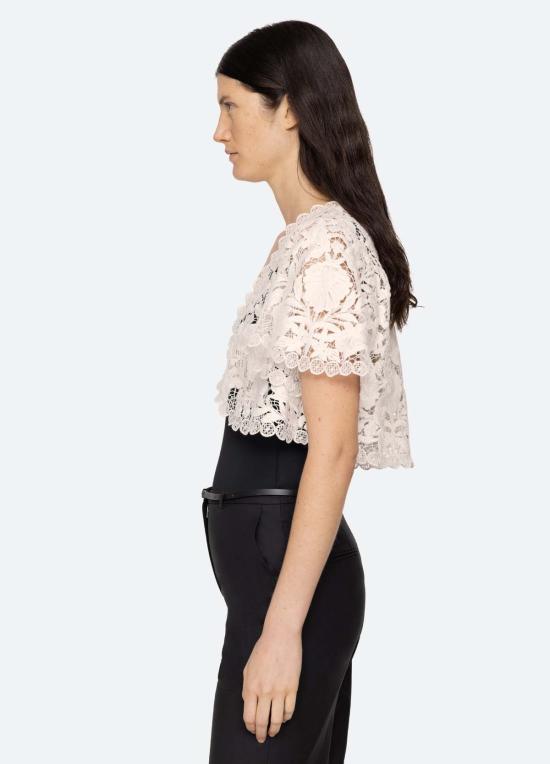  씨뉴욕 가디건 씨 나이 키라 슈러그 크림 - SEA NY