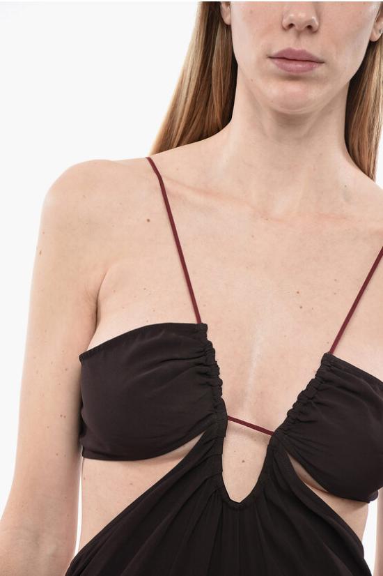  넨시 도자카 원피스 NDAW22 DR058B 0 CHOCOLATE Brown - NENSI DOJAKA