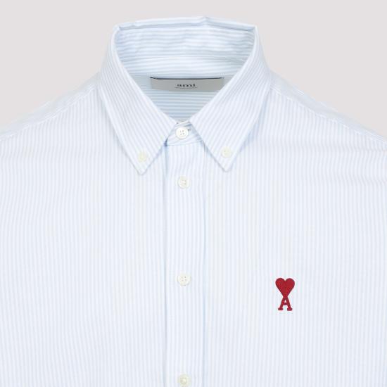 25FW 아미 ADC버튼 다운 셔츠 BFUSH063CO0087475 SKY BLUE NATURAL WHITE DOM - AMI