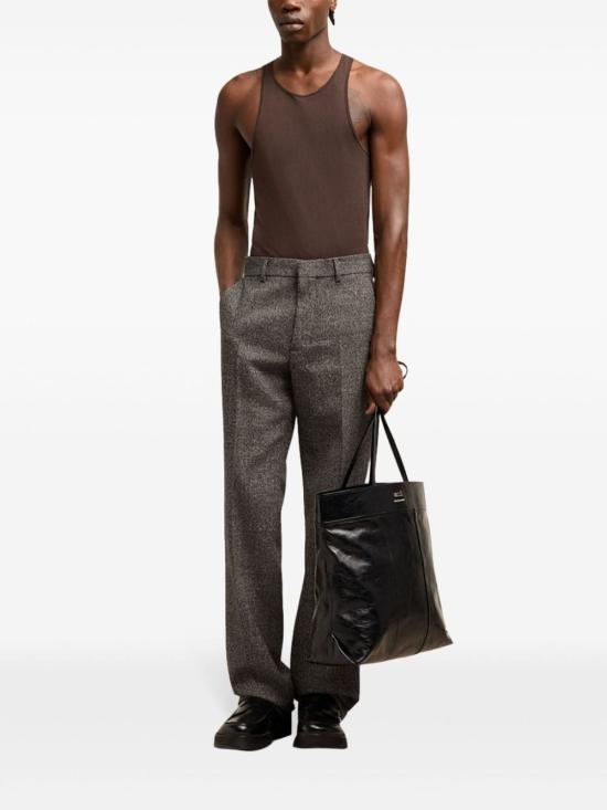  아미 수트 팬츠 HTR506WV00562004 DARK COFFEE OFF WHTE DOM - AMI