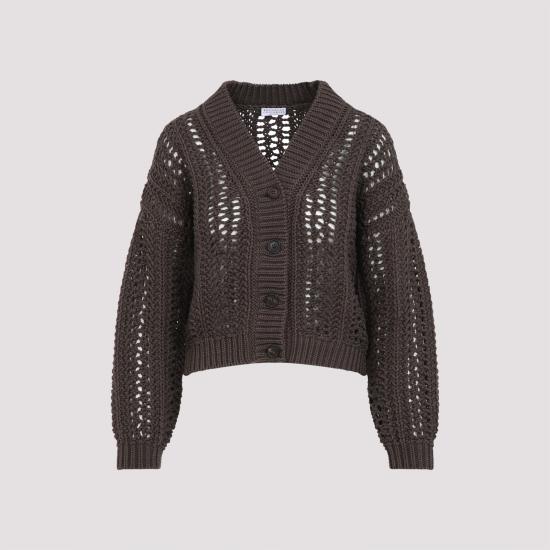 25SS 브루넬로 쿠치넬리 가디건 M8E389106 C8705 CHOCOLATE - BRUNELLO CUCINELLI