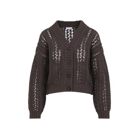25SS 브루넬로 쿠치넬리 가디건 M8E389106 C8705 CHOCOLATE - BRUNELLO CUCINELLI