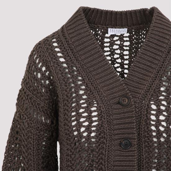 25SS 브루넬로 쿠치넬리 가디건 M8E389106 C8705 CHOCOLATE - BRUNELLO CUCINELLI