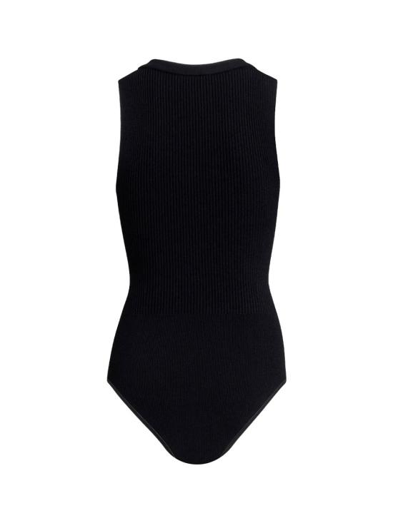 25SS 알라이아 바디수트 티셔츠 AA9B0353K017A 995 NOIR ALAIA - ALAIA