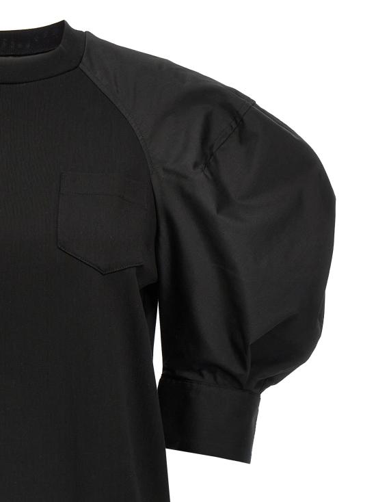 25FW 사카이 벌룬 숏 슬리브 티셔츠 2507767001 Black - SACAI