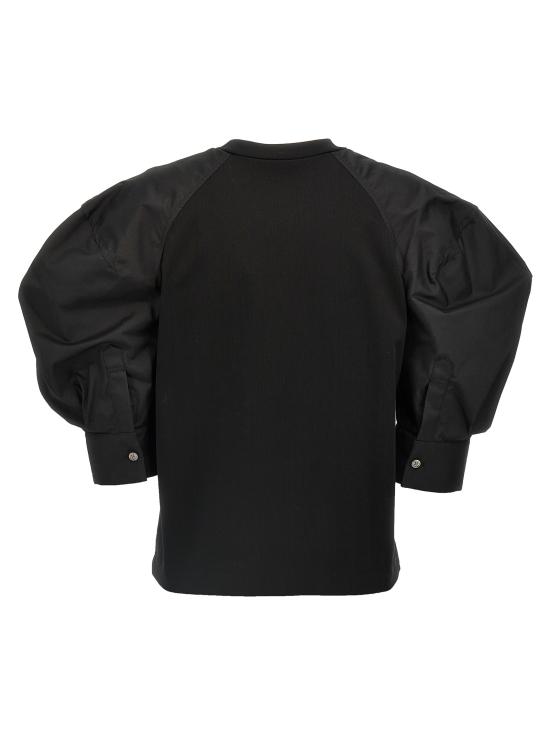 25FW 사카이 벌룬 숏 슬리브 티셔츠 2507767001 Black - SACAI