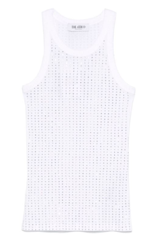 25SS 디 아티코 민소매 티셔츠 250WCN00004 JJJ051TR001 White - THE ATTICO