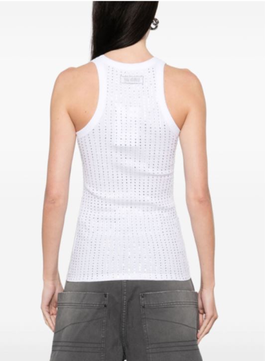 25SS 디 아티코 민소매 티셔츠 250WCN00004 JJJ051TR001 White - THE ATTICO