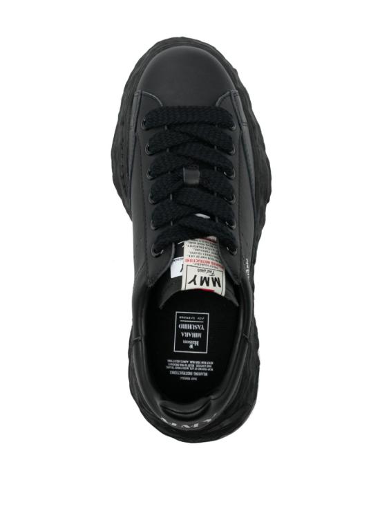  메종 미하라 야스히로 찰스 OG 솔 레더 로우탑 A12FW701 BLK BLKBLK DOM - MAISON MIHARA YASUHIRO