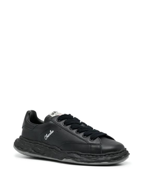  메종 미하라 야스히로 찰스 OG 솔 레더 로우탑 A12FW701 BLK BLKBLK DOM - MAISON MIHARA YASUHIRO