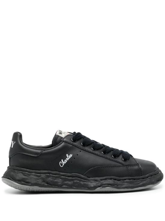  메종 미하라 야스히로 찰스 OG 솔 레더 로우탑 A12FW701 BLK BLKBLK DOM