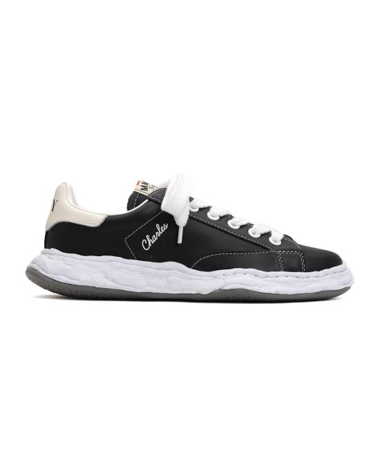  메종 미하라 야스히로 찰스 OG 솔 레더 로우탑 A12FW701 BLACK DOM