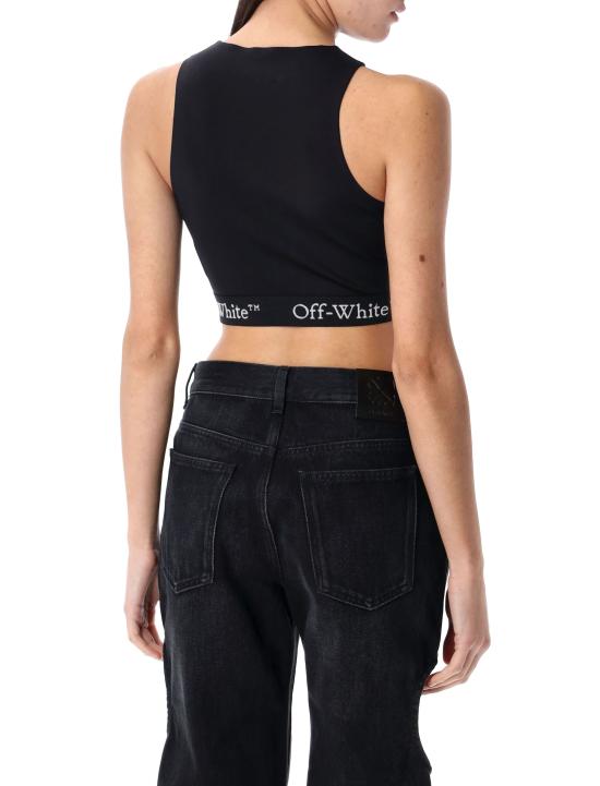 25SS 오프화이트 민소매 티셔츠 OWVO056S25JER001 1000 Nero - OFF WHITE