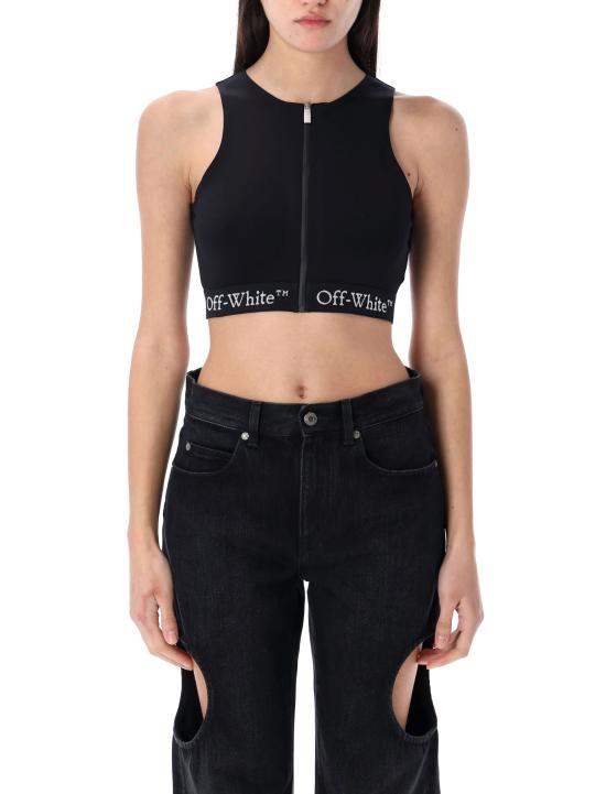 25SS 오프화이트 민소매 티셔츠 OWVO056S25JER001 1000 Nero