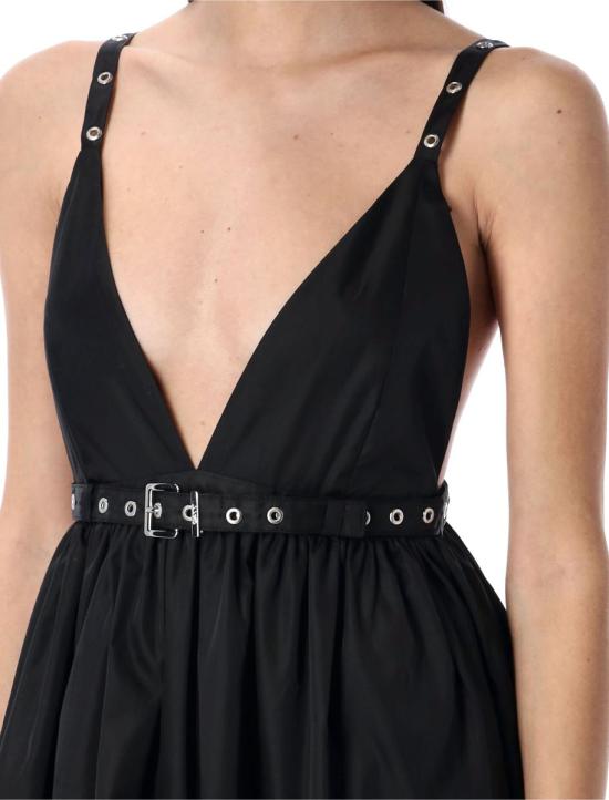 25SS 가니 미디 원피스 25PW00306883 099 Black - GANNI