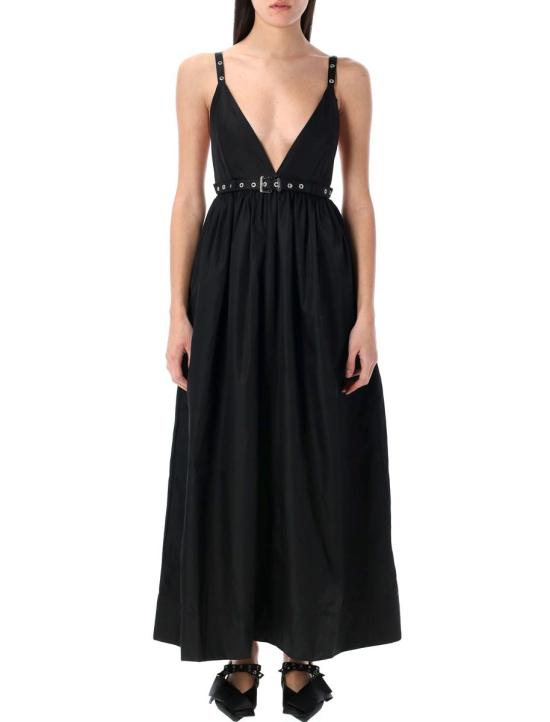 25SS 가니 미디 원피스 25PW00306883 099 Black