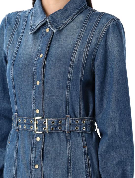 25SS 가니 롱 원피스 25PJ16116779 567 MID BLUE - GANNI