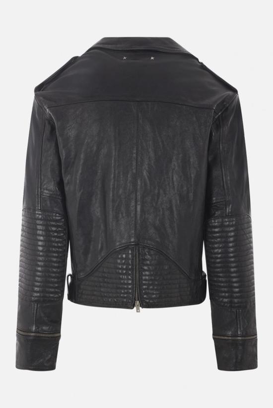 25SS 골든구스 가죽 자켓 GMP02258P00119590100 Black - GOLDEN GOOSE