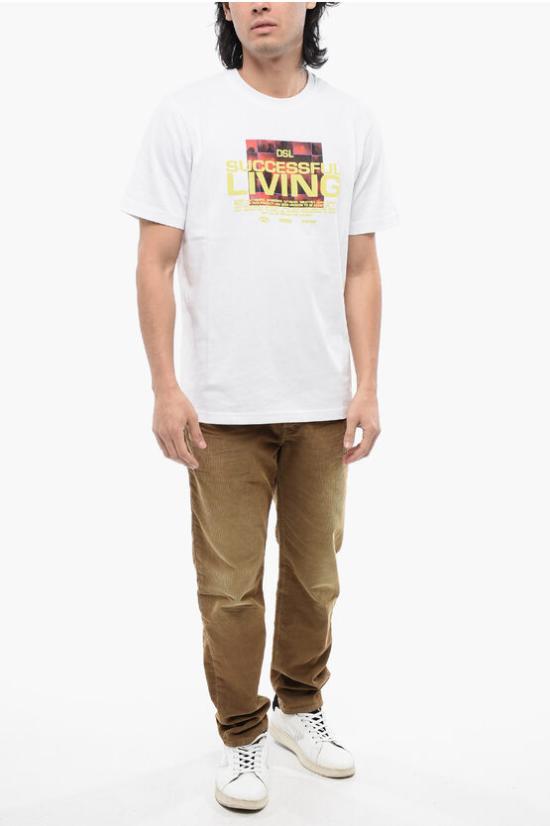  디젤 반팔 티셔츠 A12275 0BEAF 100 White - DIESEL