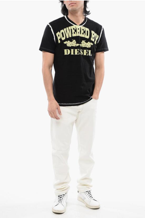  디젤 반팔 티셔츠 A12945 0AJBA 9XX Black - DIESEL