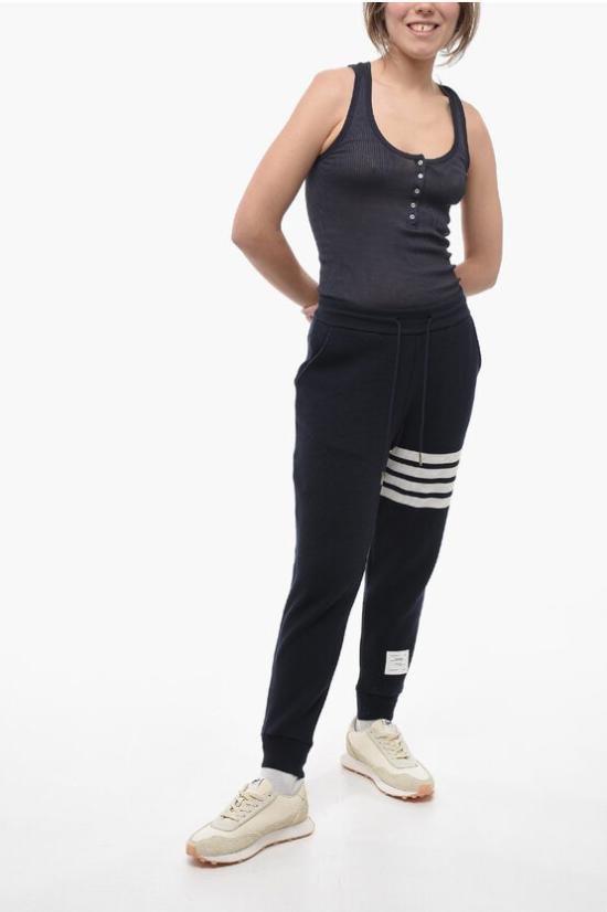  톰브라운 스트레이트 팬츠 FJQ073A J0012 415 Blue - THOM BROWNE