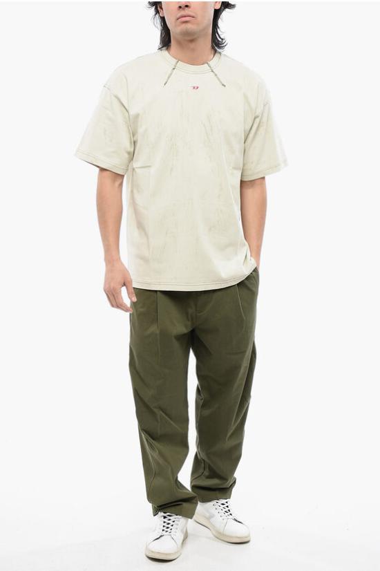  디젤 반팔 티셔츠 A12364 0WGAS 141A Beige - DIESEL