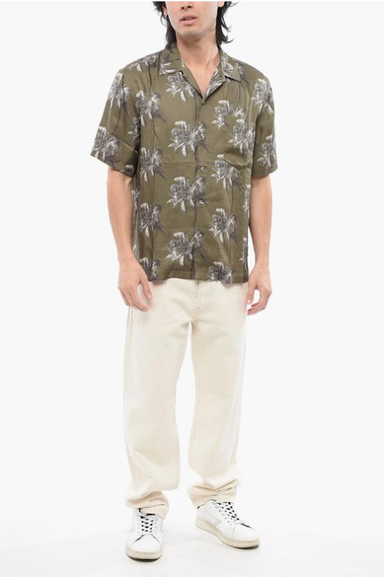  디젤 반팔 셔츠 A13169 0THAP E6791 Green - DIESEL