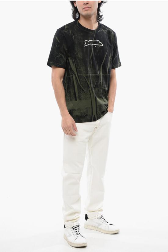  디젤 반팔 티셔츠 A12155 0AJBD 5FVA Nero Verde - DIESEL