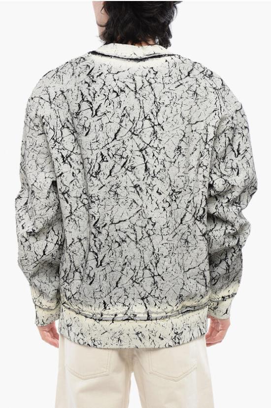  디젤 긴팔 티셔츠 A11762 0ALAQ 9XXA Black White - DIESEL