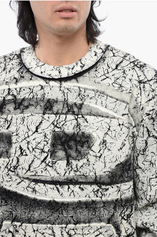  디젤 긴팔 티셔츠 A11762 0ALAQ 9XXA Black White - DIESEL