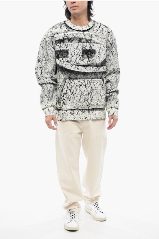  디젤 긴팔 티셔츠 A11762 0ALAQ 9XXA Black White - DIESEL