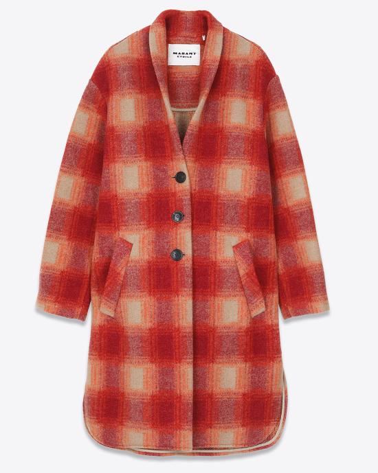  이자벨마랑 GABRIEL 가브리엘 체크 코트 MA0019FAA3D27E11OR DOM