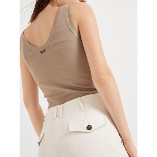 25SS 브루넬로 쿠치넬리 스트레이트 팬츠 MH544P8865 C9002 WHITE - BRUNELLO CUCINELLI