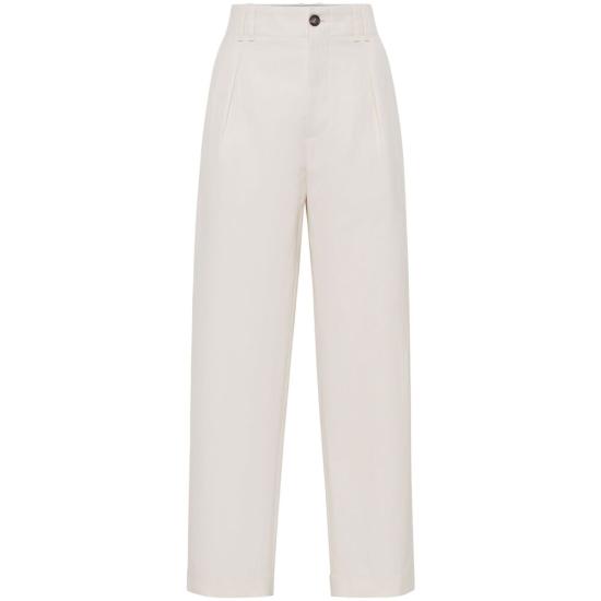 25SS 브루넬로 쿠치넬리 스트레이트 팬츠 MH544P8865 C9002 WHITE