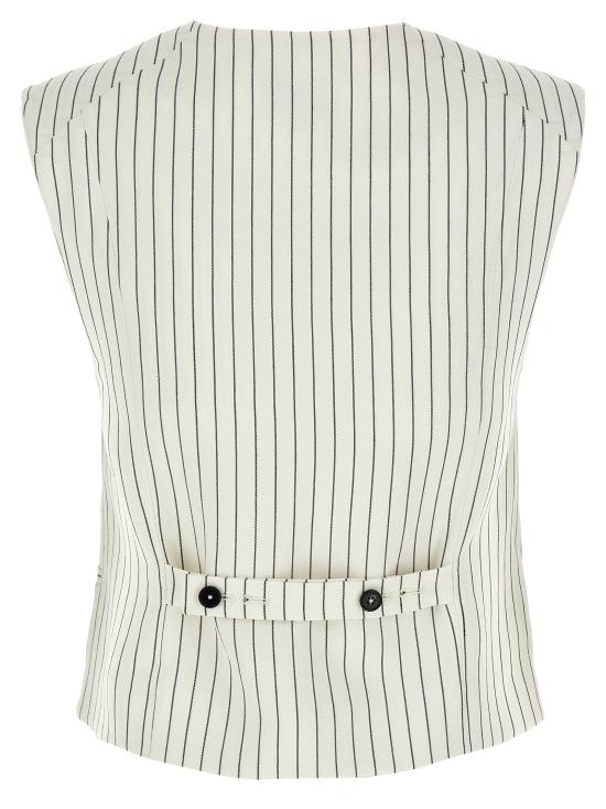 25SS 루루 드 세종 베스트 VANUAIVORY BLACK STRIPES White - LOULOU DE SAISON