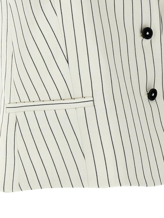 25SS 루루 드 세종 베스트 VANUAIVORY BLACK STRIPES White - LOULOU DE SAISON