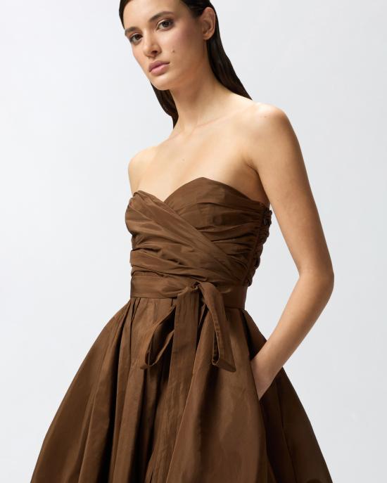 24FW 핑코 롱 원피스 104937Y3LE L71 Marrone terra scura - PINKO