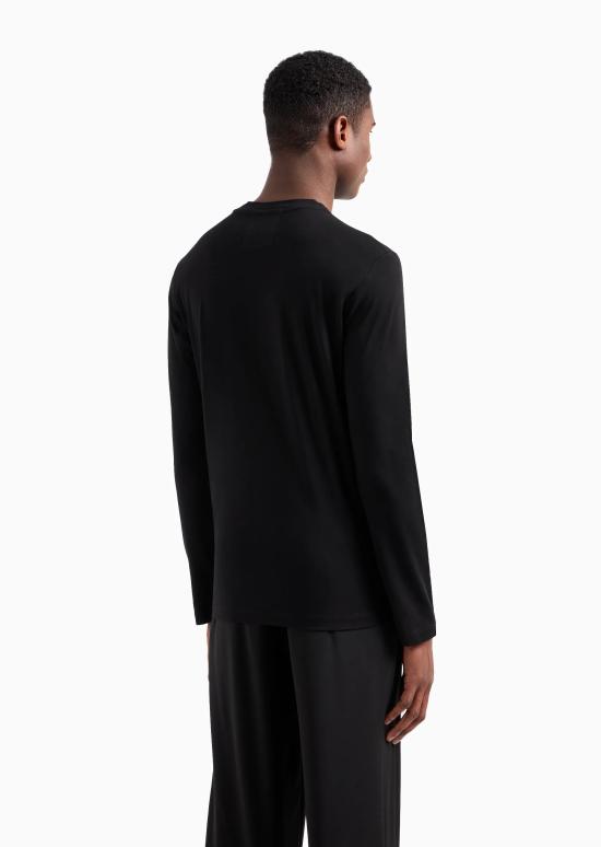 24FW 엠포리오 아르마니 긴팔 티셔츠 8N1TN8 1JPZZ 0021 Nero logo - EMPORIO ARMANI