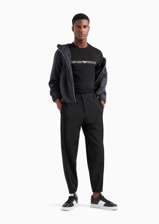 24FW 엠포리오 아르마니 긴팔 티셔츠 8N1TN8 1JPZZ 0021 Nero logo - EMPORIO ARMANI