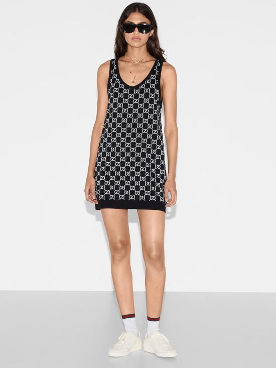 25SS 구찌 미디 원피스 786403XKD8T 1070 Black - GUCCI