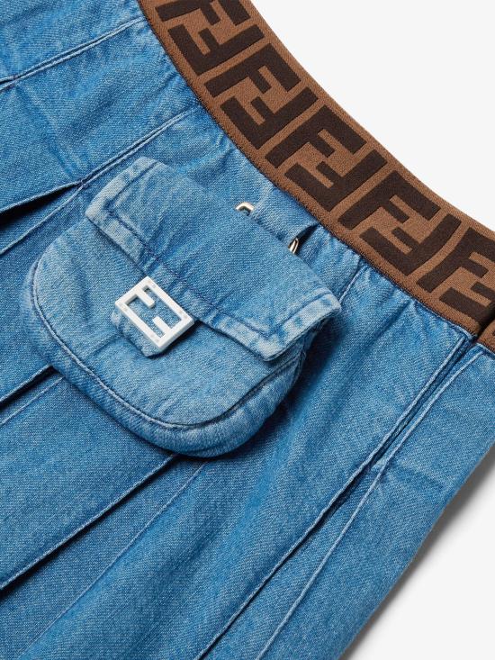 25SS [주니어] 펜디 스커트 JFE165ATRF F0QG0 Blue - FENDI