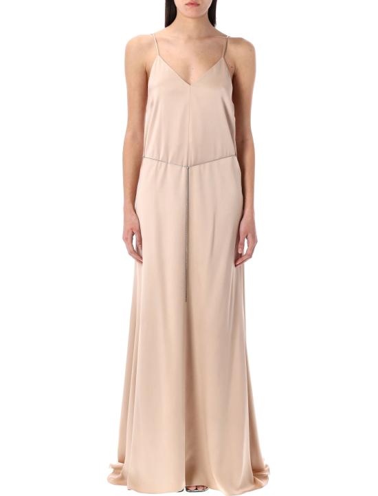 24FW 펜디 미디 원피스 FDD255ATR0 F0ZZ2 Champagne