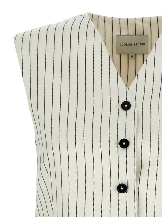 25SS 루루 드 세종 베스트 VANUAIVORYBLACKSTRIPES - LOULOU DE SAISON